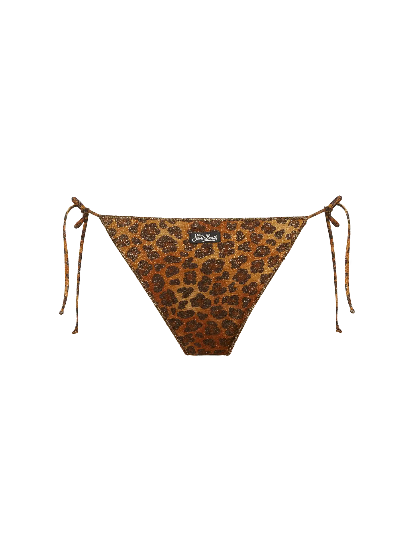 Marielle lurex classic swim briefs with animalier print