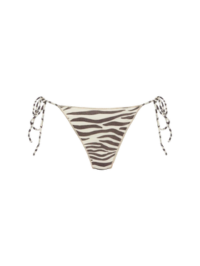 Marielle lurex classic swim briefs with zebra print - MC2 Saint Barth