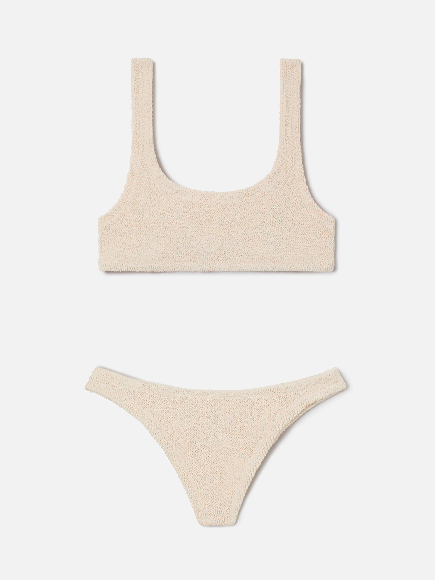 Naima Naomi beige crinkle bikini