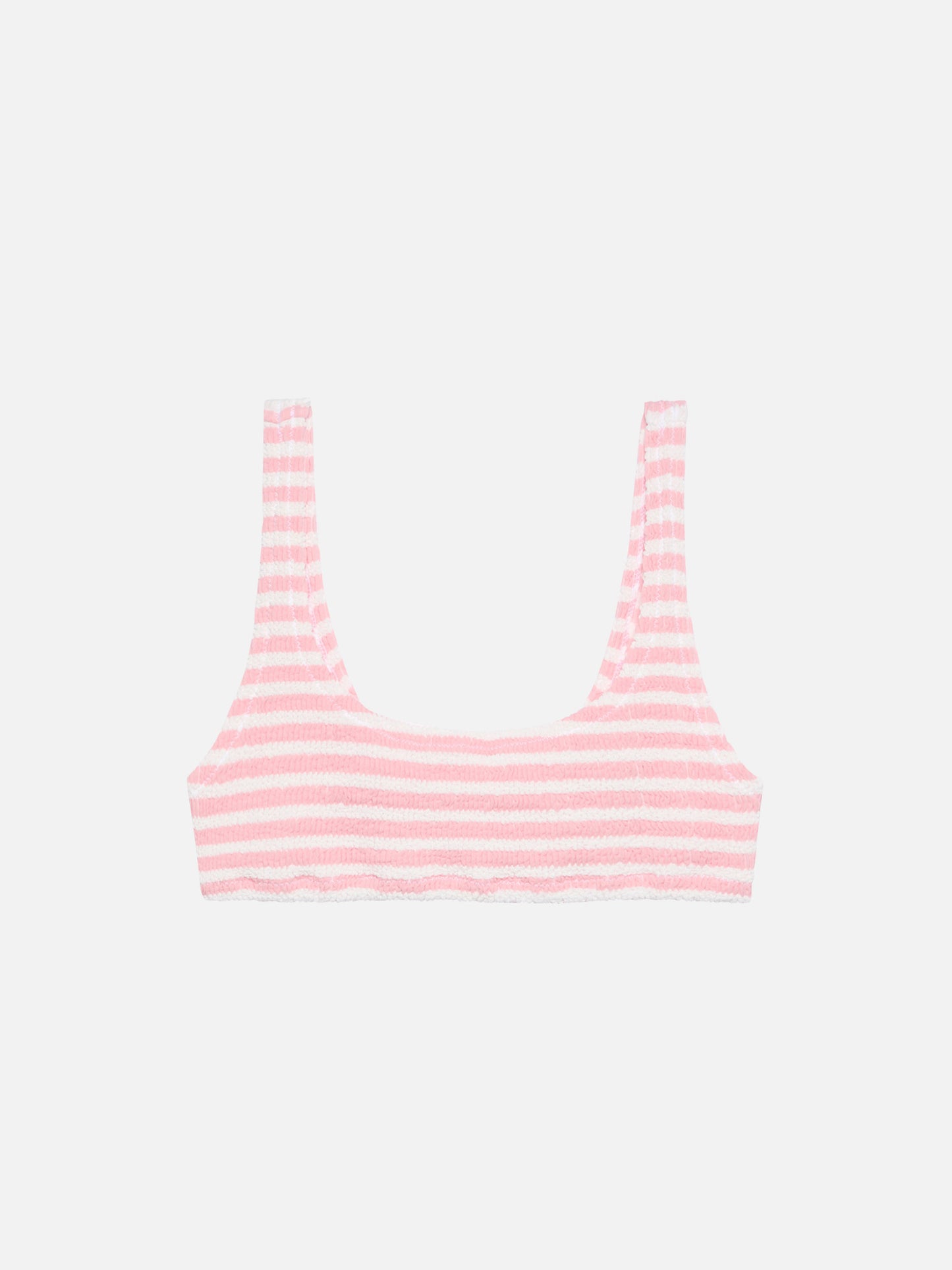 Naima crinkle classic bralette top with striped print - MC2 Saint Barth