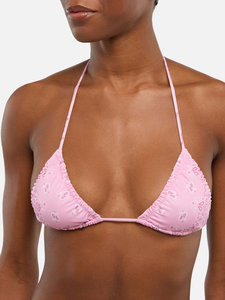Nilly top triangolo classico con stampa bandana