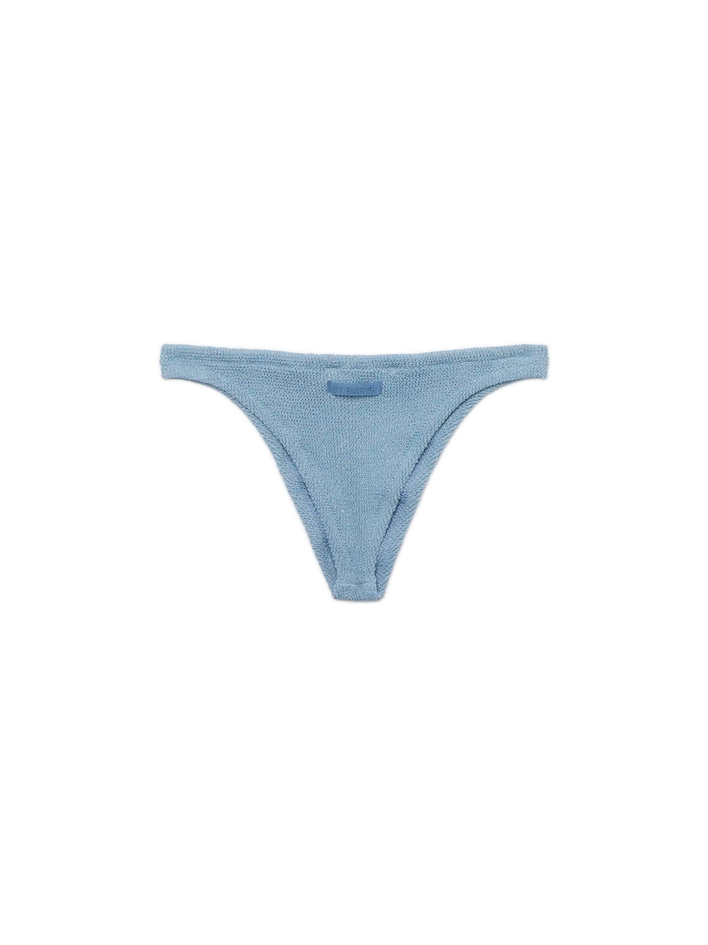 Naomi avio blue lurex crinkle cheeky swim briefs