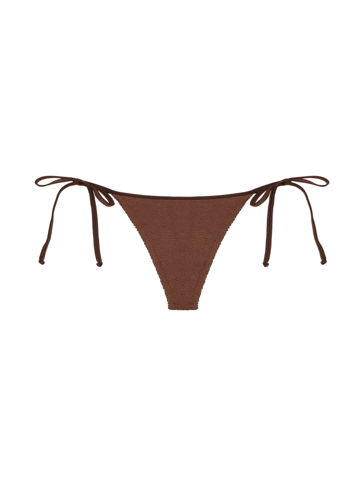 Norah brown crinkle cheekiest swim briefs