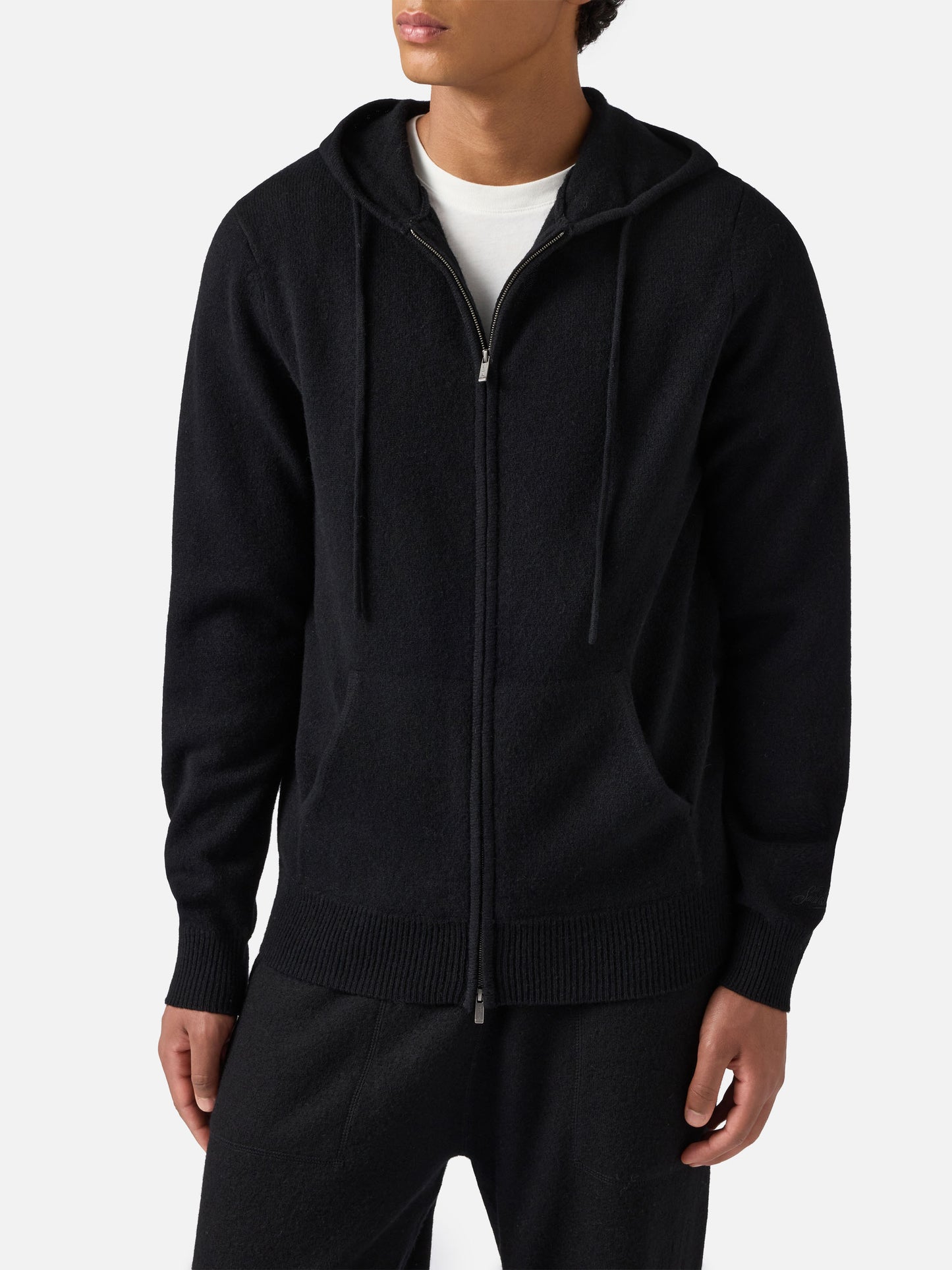 Notting lambswool hoodie in black