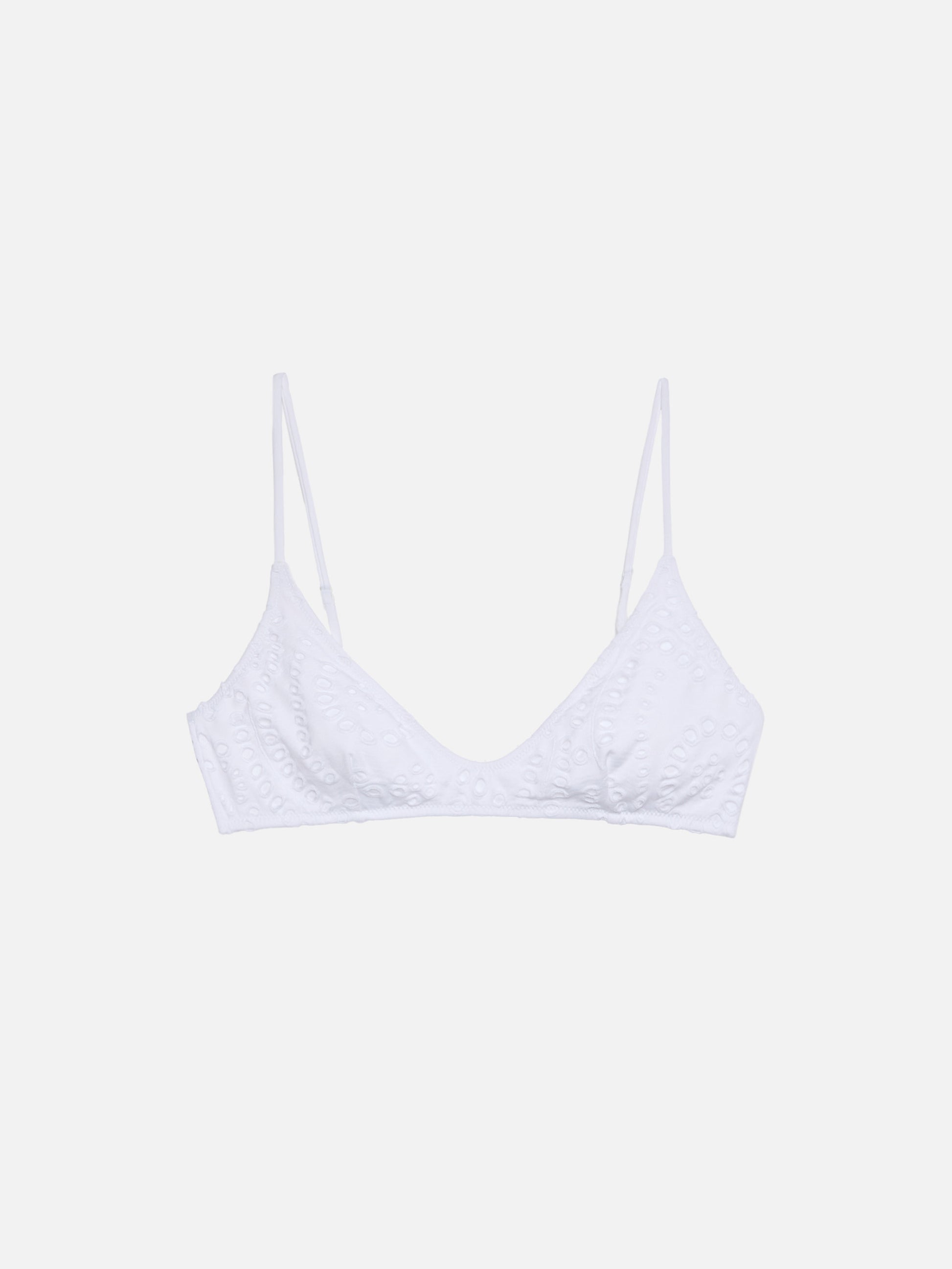 Paloma white Sangallo lace scoop bralette - MC2 Saint Barth