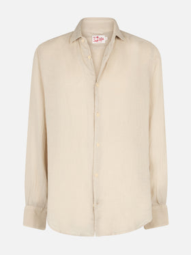 Man off-white linen shirt Pamplona - MC2 Saint Barth