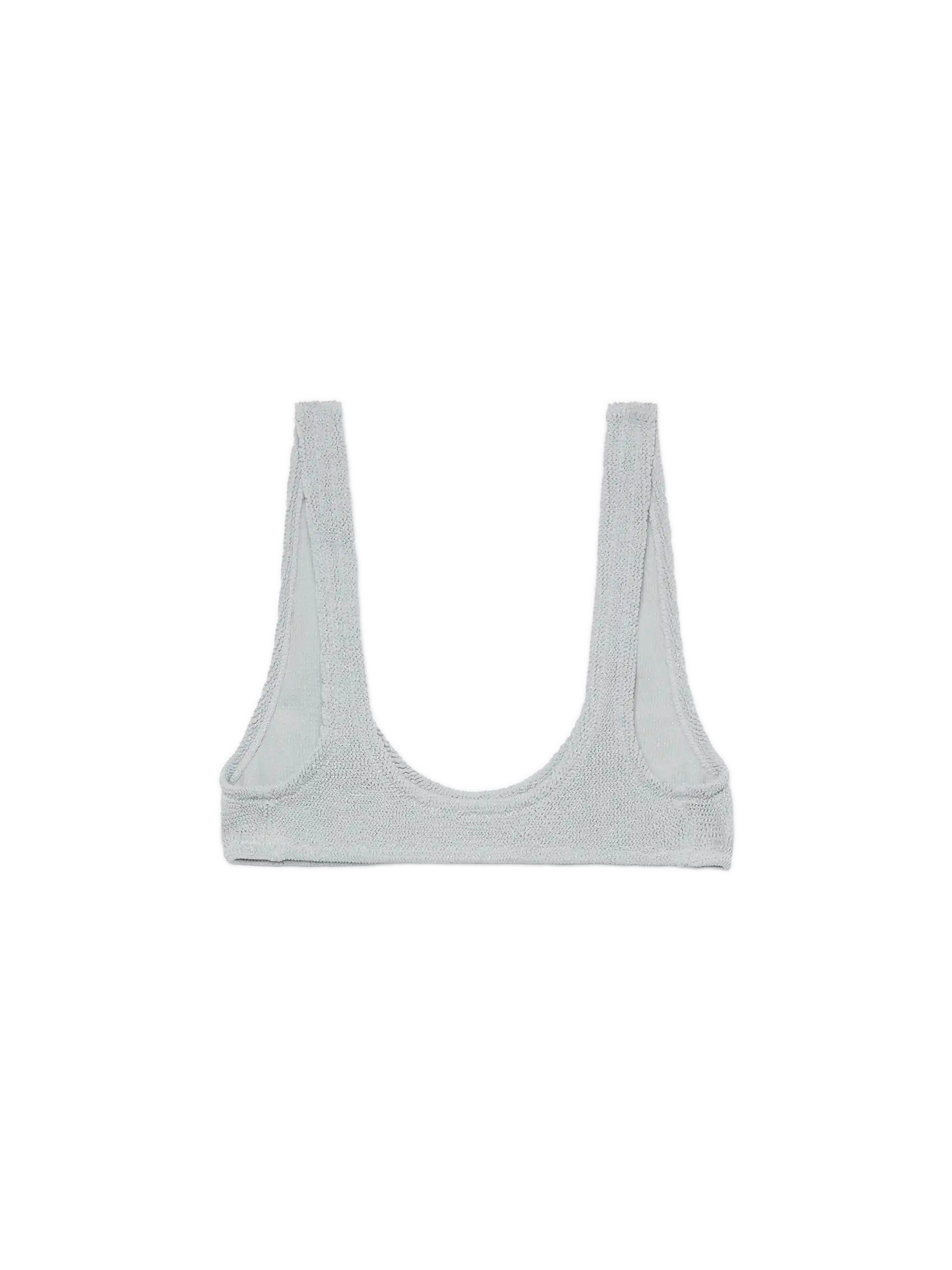 Pamy lurex silver tiny crinkle bralette - MC2 Saint Barth