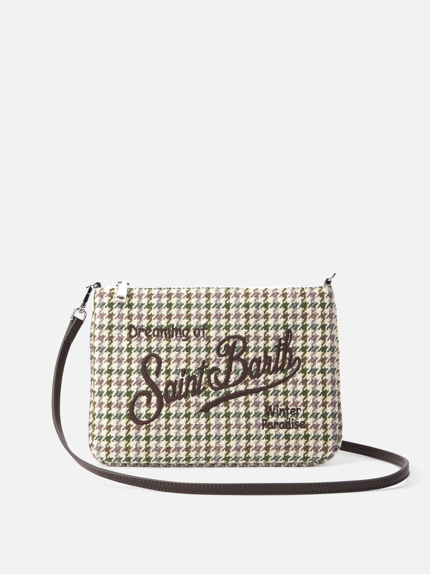 Multicolor check Parisienne pouch with chain - MC2 Saint Barth