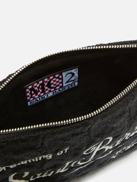 Parisienne Wool Braid Crossbody Bag in black braided wool blend