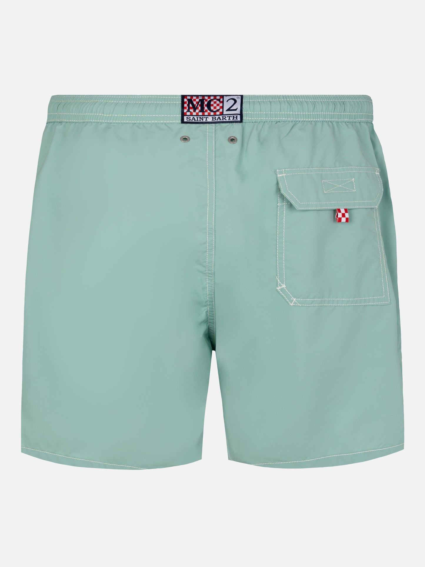 Salbeigrüne mittellange Badeshorts Patmos