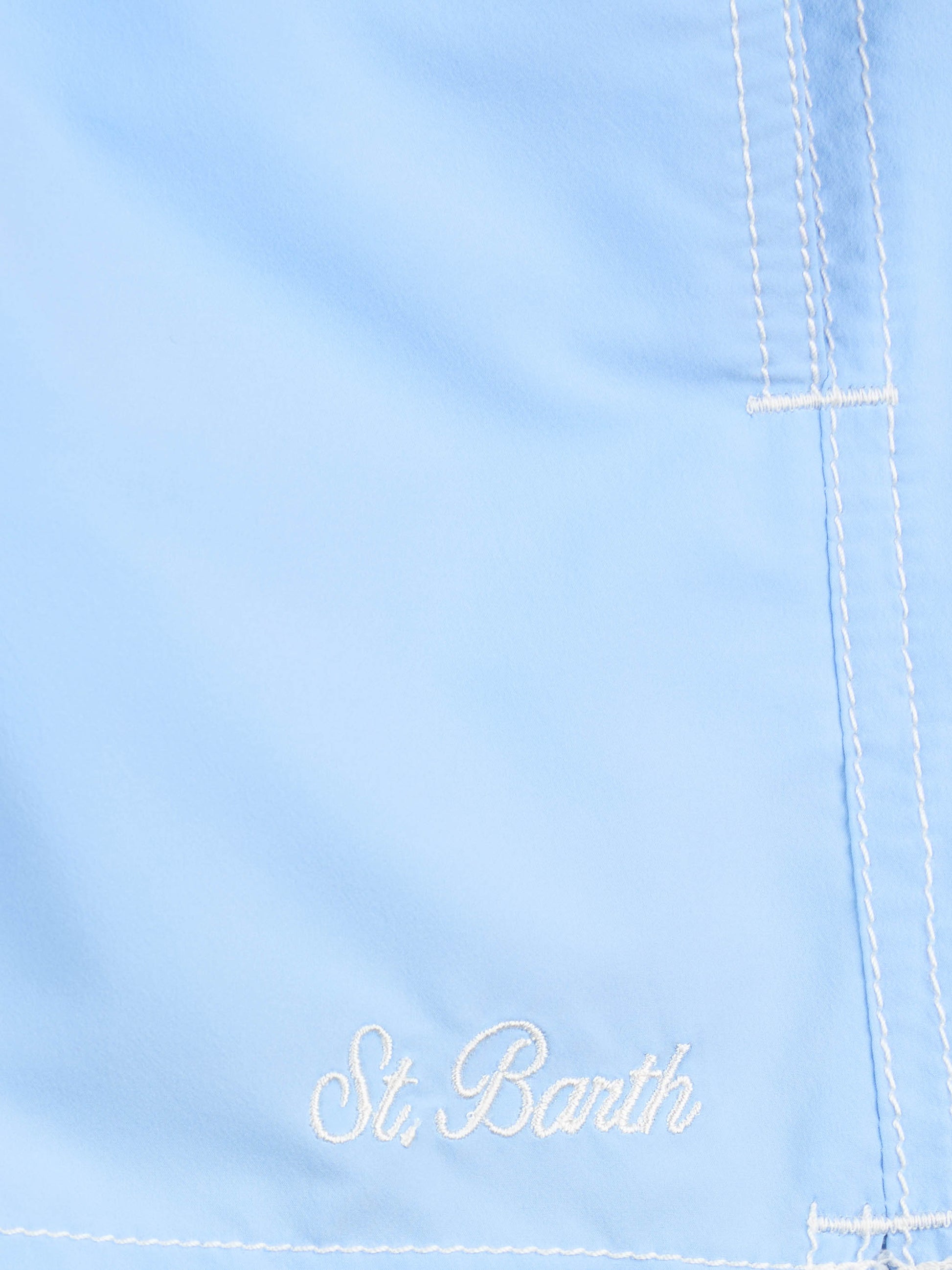 Boy color block mid-length swim shorts Patmos Jr - MC2 Saint Barth