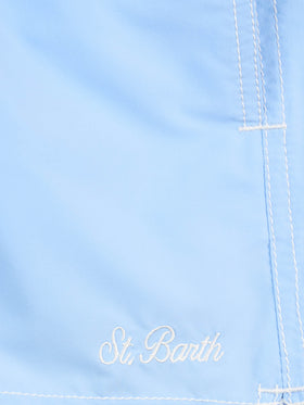 Boy color block mid-length swim shorts Patmos Jr - MC2 Saint Barth