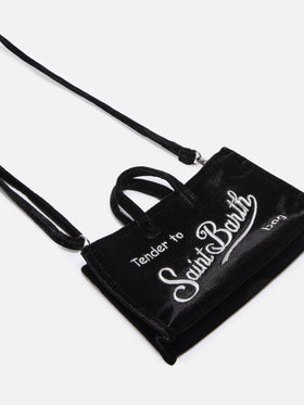 Mini Phone Bag Velvet in black velvet