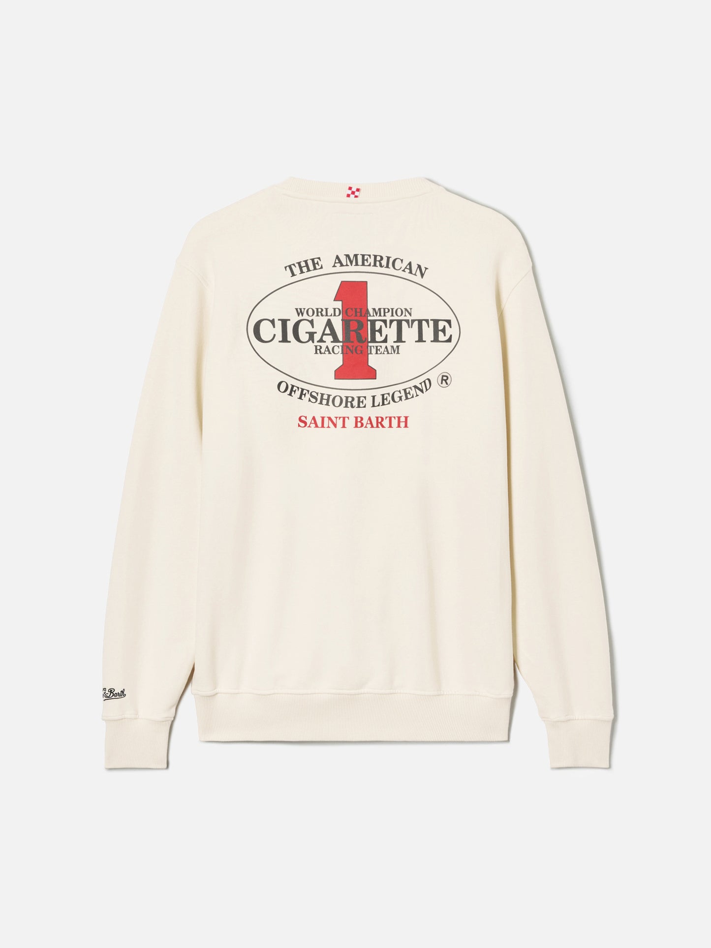 Cream Ponza crewneck sweatshirt with Cigarette print | Special Edition