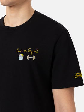 Classic fit cotton jersey t-shirt Portofino with Gin or Gym embroidery - MC2 Saint Barth