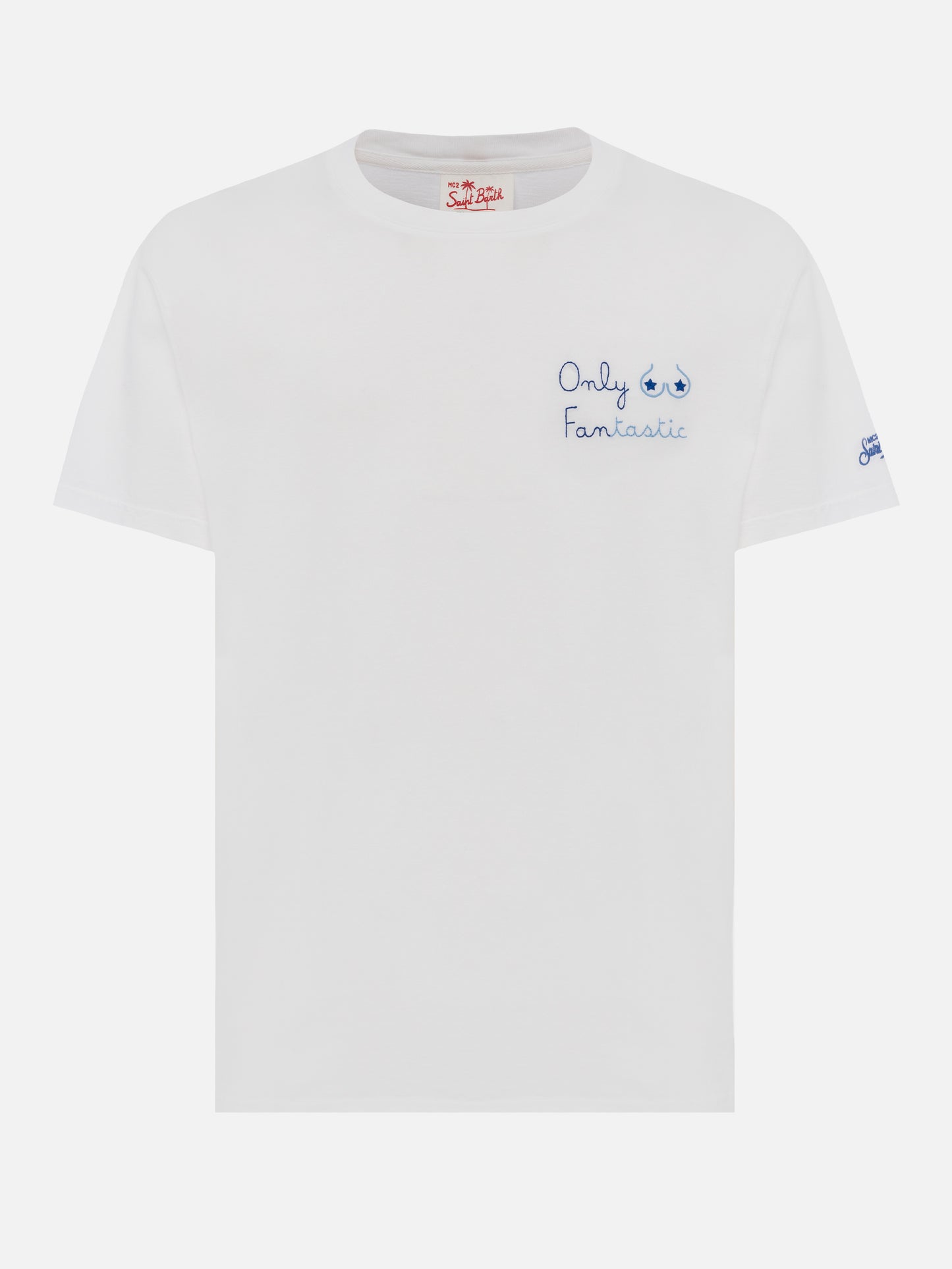 T-Shirt aus Baumwolljersey mit klassischer Passform „Portofino“ mit „Only Fantastic“-Stickerei