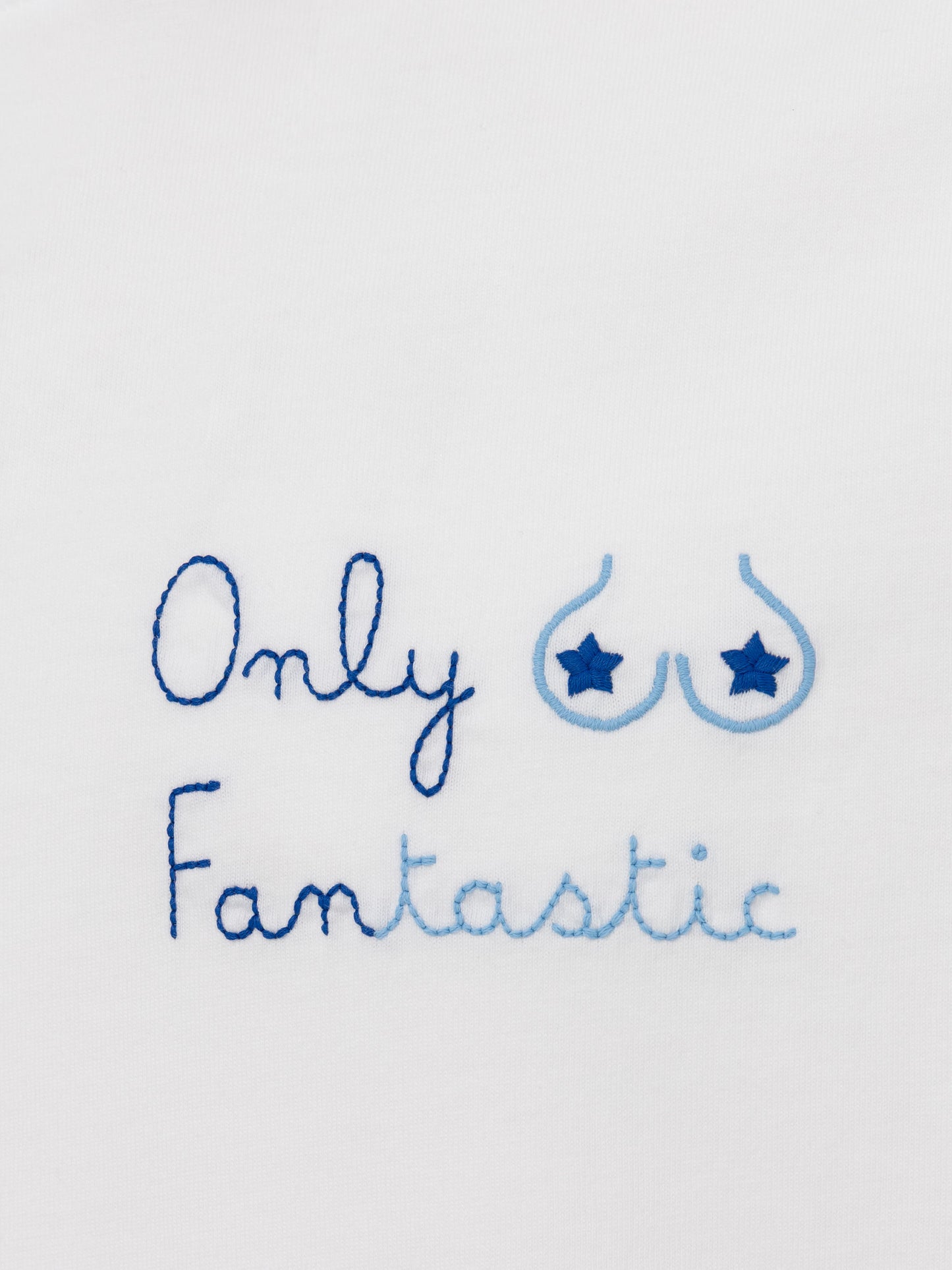 T-Shirt aus Baumwolljersey mit klassischer Passform „Portofino“ mit „Only Fantastic“-Stickerei