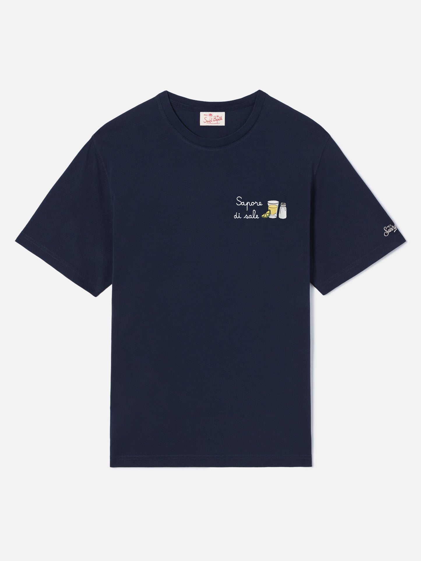 Blue Portofino T-shirt with Sapore Di Sale embroidery