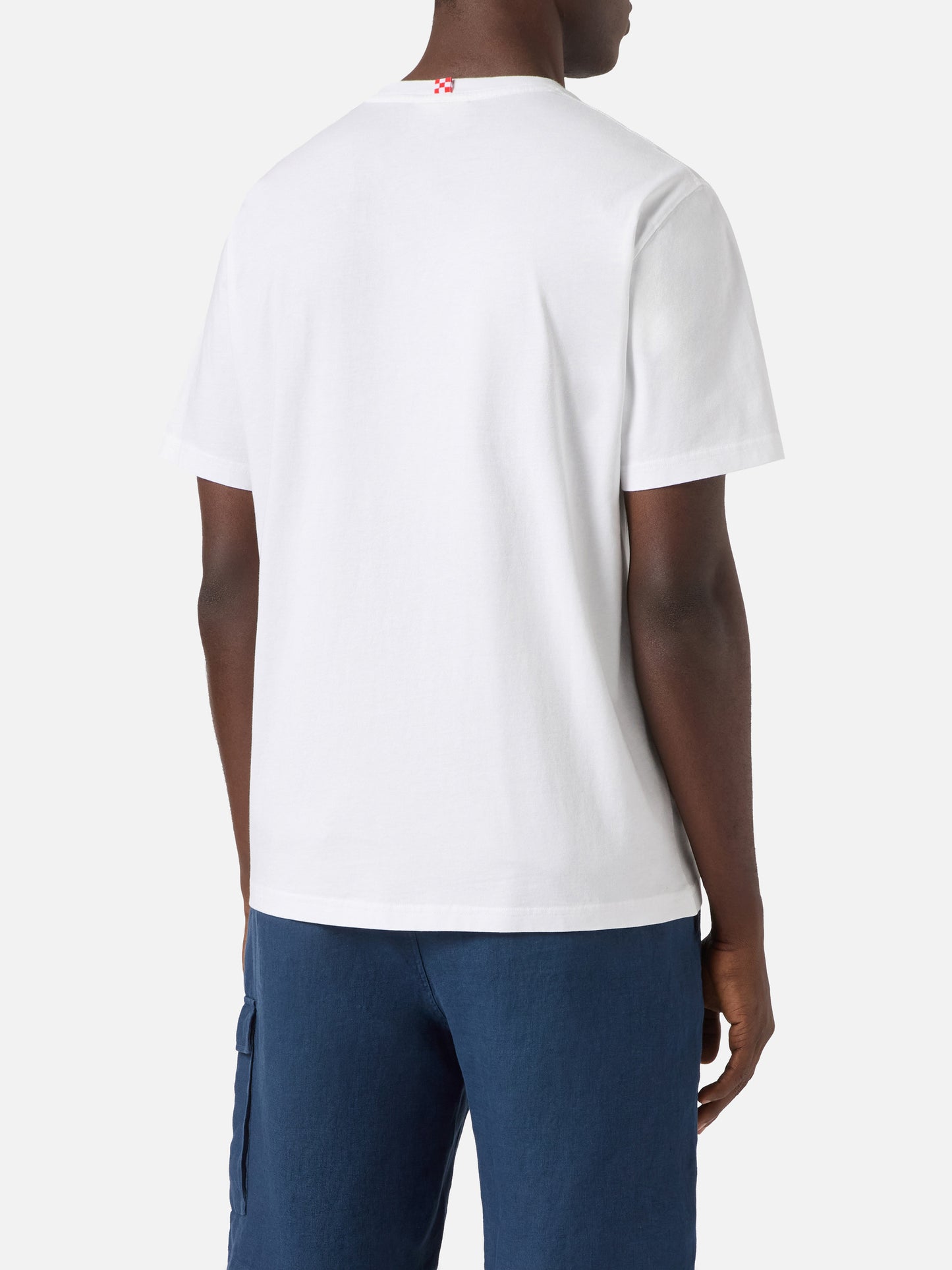 T-shirt Portofino bianca con ricamo Born Free | Special Edition