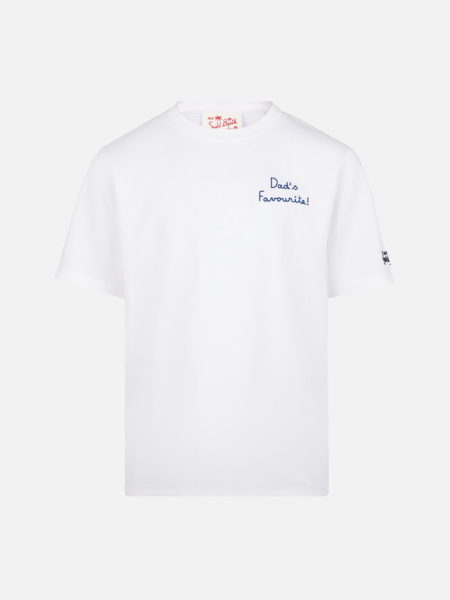 Portofino Jr cotton jersey t-shirt with Dad's Favourite embroidery - MC2 Saint Barth