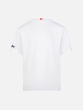 Portofino Jr cotton jersey t-shirt with Dad's Favourite embroidery - MC2 Saint Barth