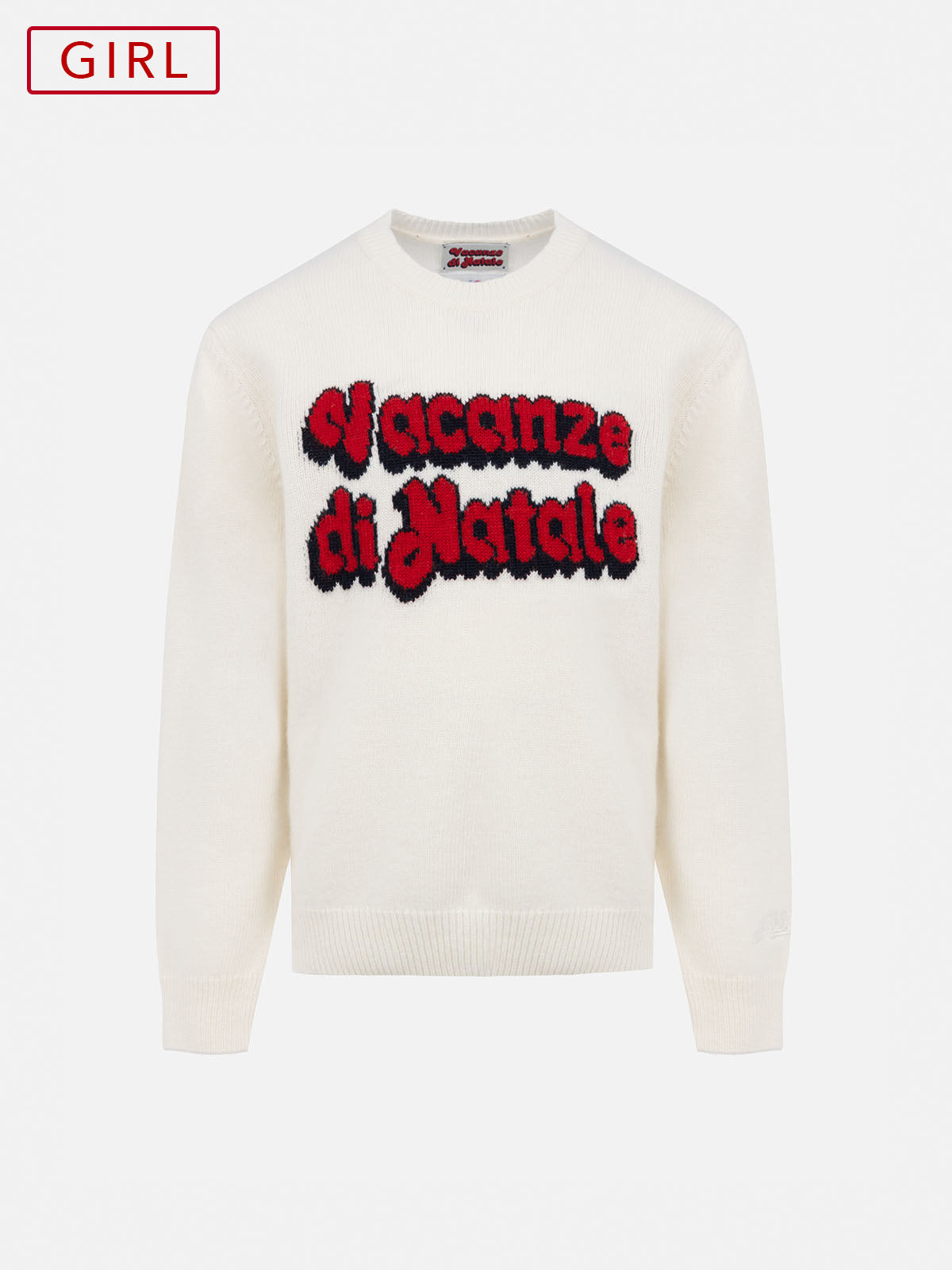 Girl sweater Princess with Vacanze di Natale jacquard | VACANZE DI NATALE SPECIAL EDITION - MC2 Saint Barth