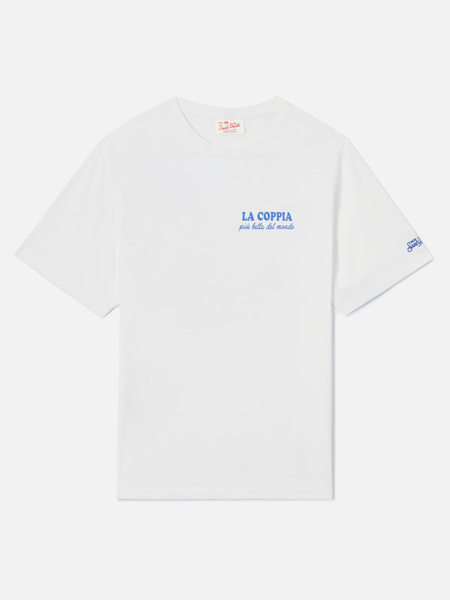 T-shirt Portland bianca con stampa La coppia più bella del mondo | Edizione Speciale