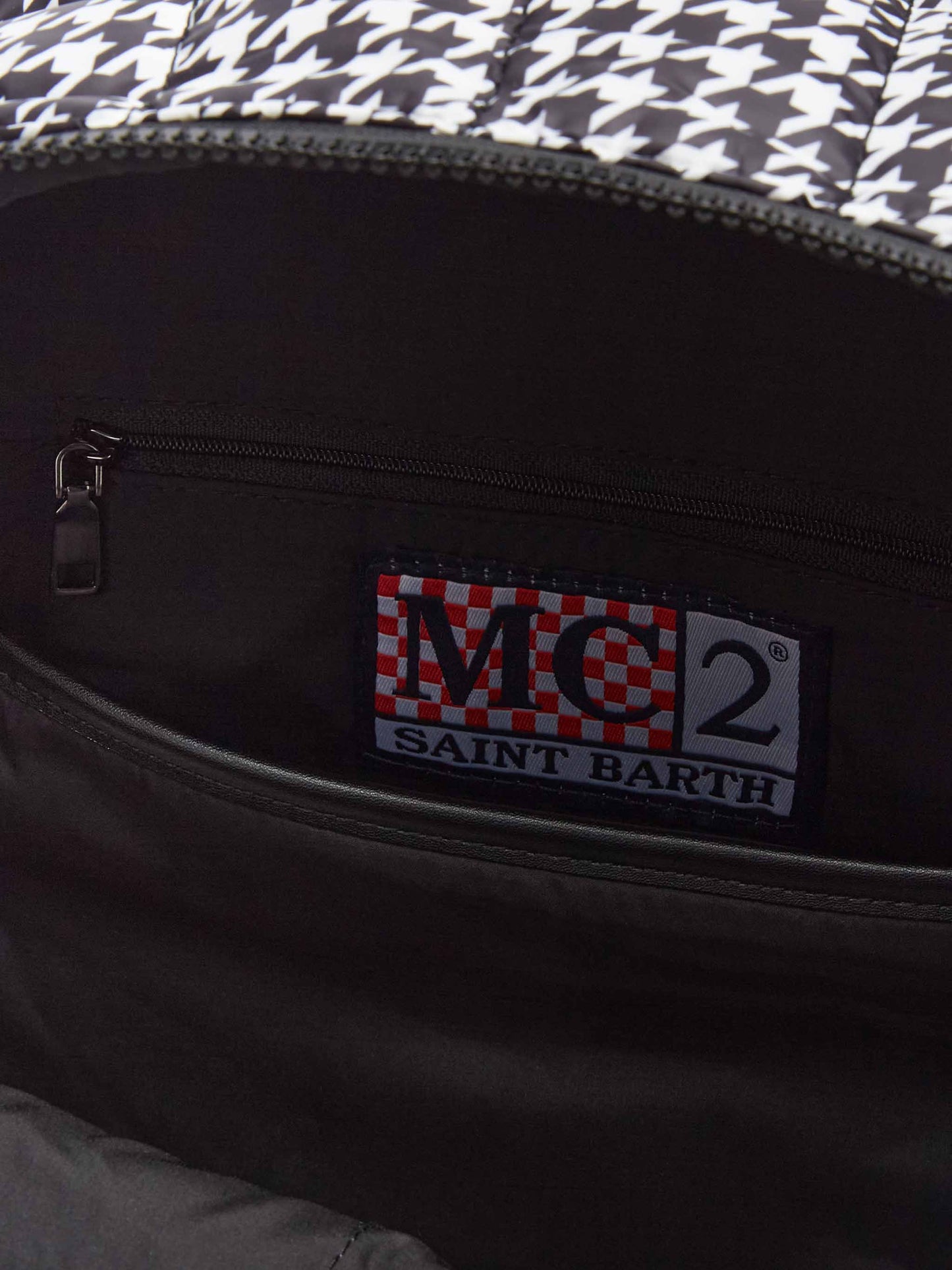 Puffer backpack with pied de poule print - MC2 Saint Barth