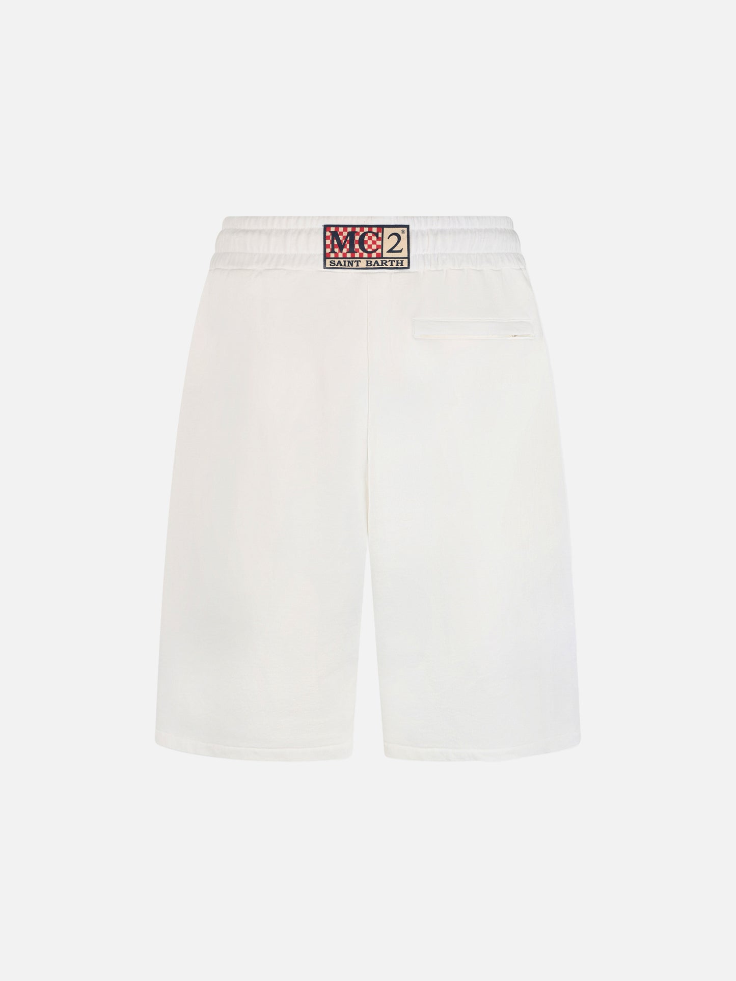 Man white cotton fleece bermuda shorts Randle - MC2 Saint Barth