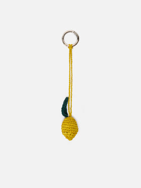 Bag Charm with mini lemon in raffia