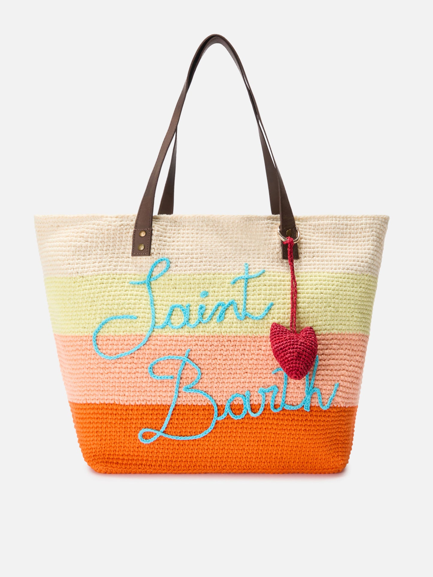 Taschenanhänger mit Herz aus Bast