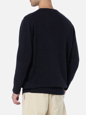 Regent crewneck sweater in 100% black CASHMERE
