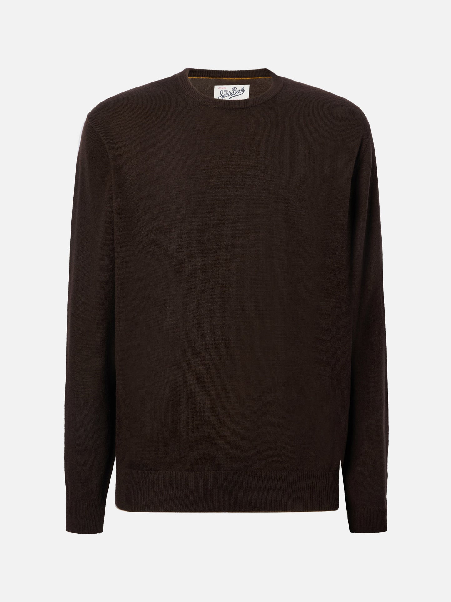Maglione Regent in lana merino e cashmere marrone