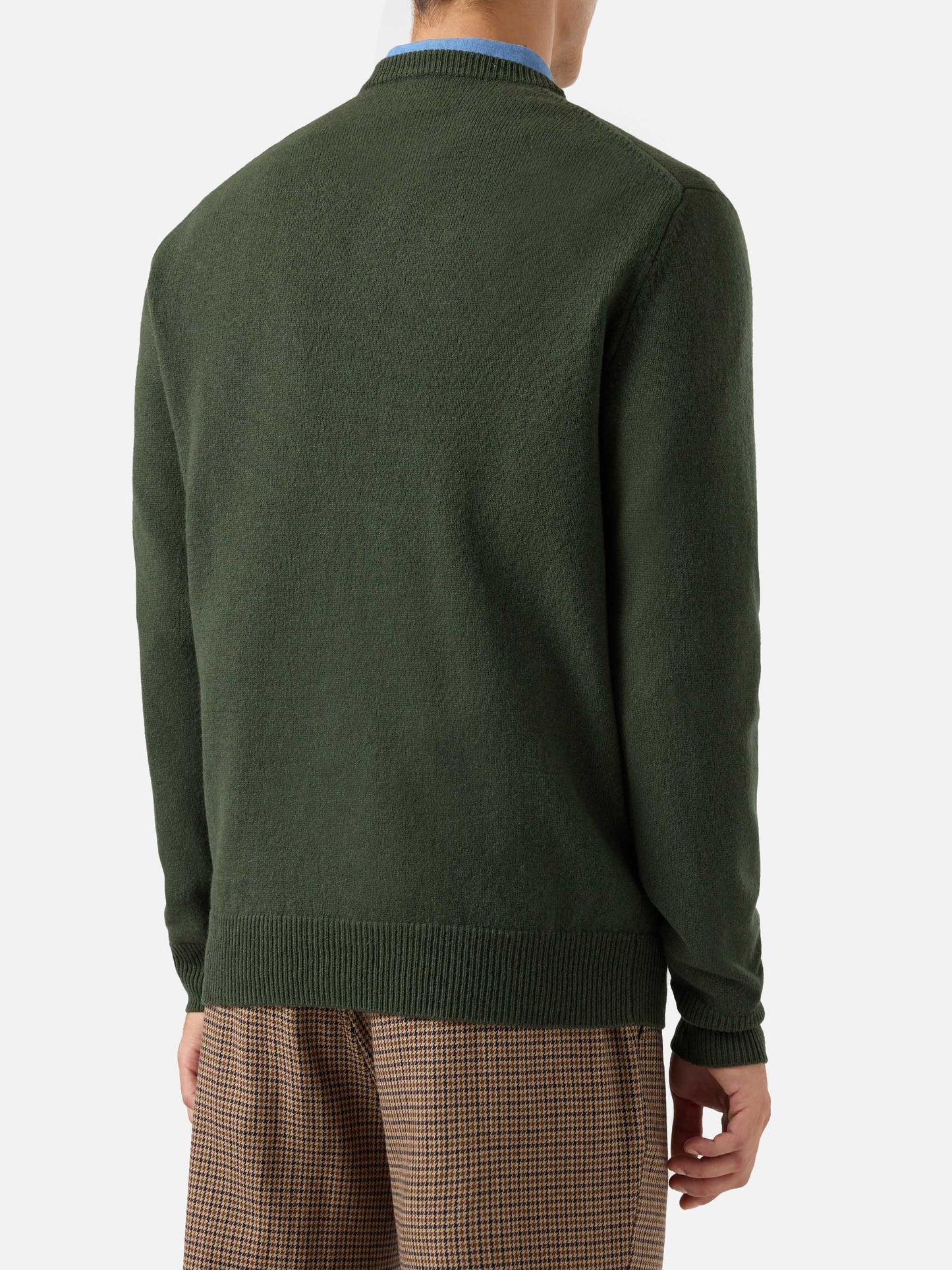 Maglione Regent in 100% lambswool verde militare
