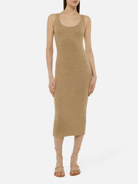 Ronan gold lurex maxi dress - MC2 Saint Barth