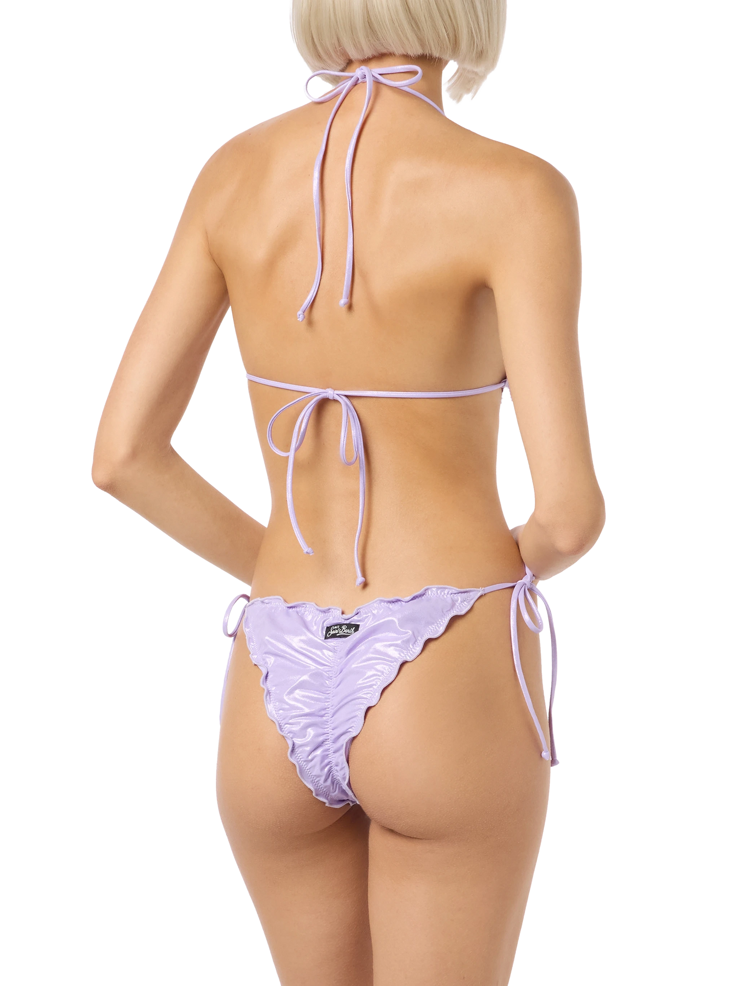 Bikini a triangolo classico da donna lamina lilla Sagittario Miami