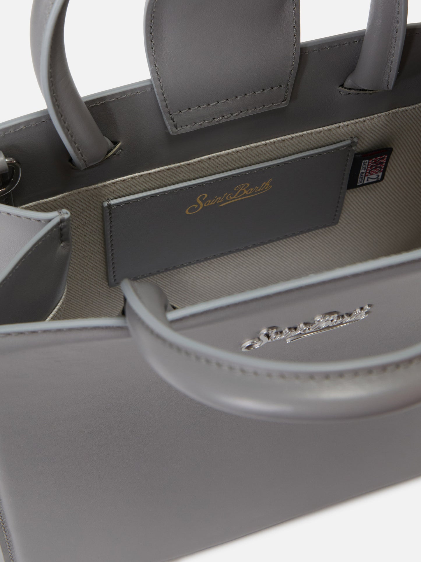 Borsa Shop Bag Midi pelle grigia