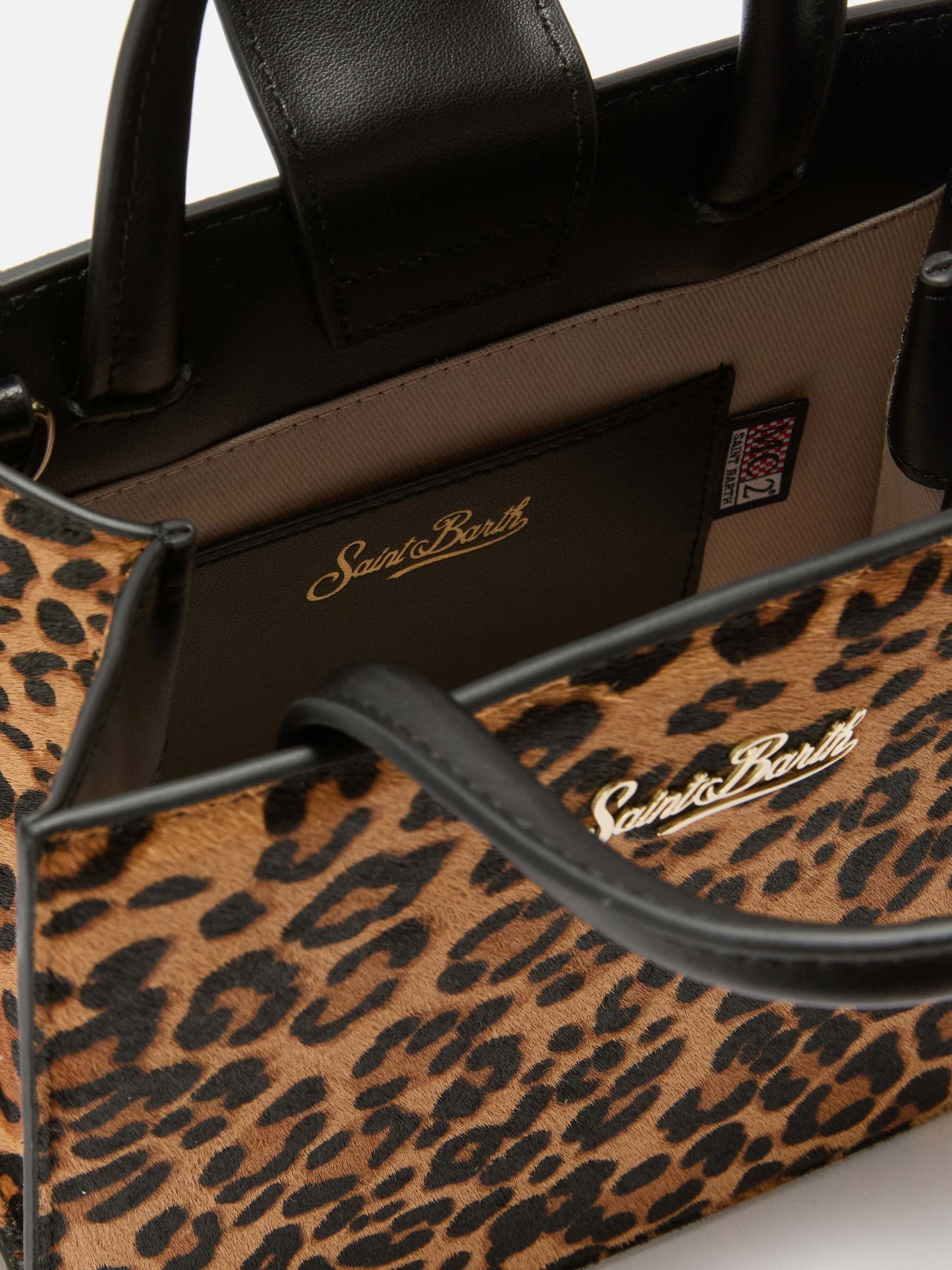 Shop Bag Mini in cavallino con stampa animalier