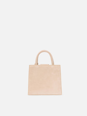 Shop Bag Mini Handbag in beige suede leather