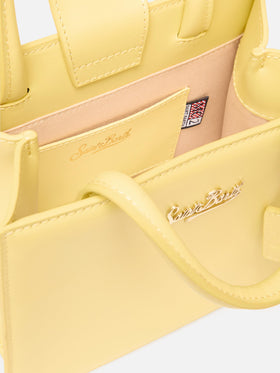 Shop Bag Mini in butter yellow leather