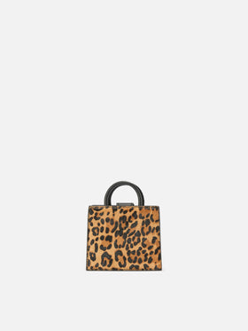 Shop Bag Micro Handbag in leopard-print pony skin leather