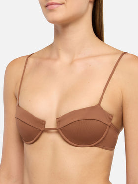 Salina bralette con ferretto marrone