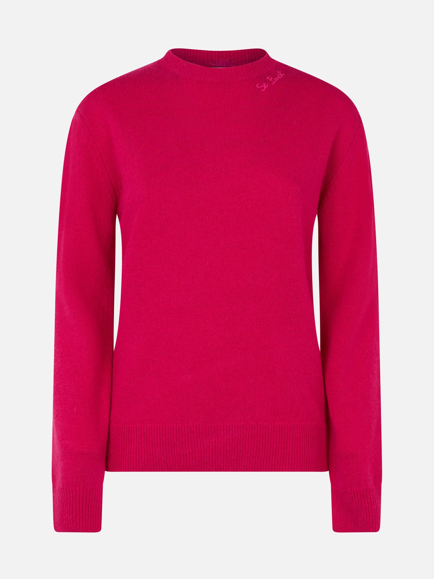Woman cashmere blend fucsia sweater Sorbonne - MC2 Saint Barth