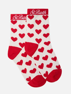 Sox Socks in heart-print cotton blend