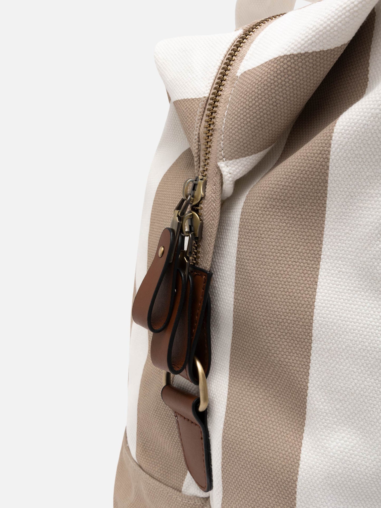 Reisetasche aus Baumwollcanvas mit Streifenmuster