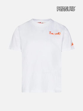 Baumwoll-T-Shirt für Jungen mit „I'm cool“-Stickerei vorne und Snoopy auf der Rückseite | PEANUTS™ SONDEREDITION