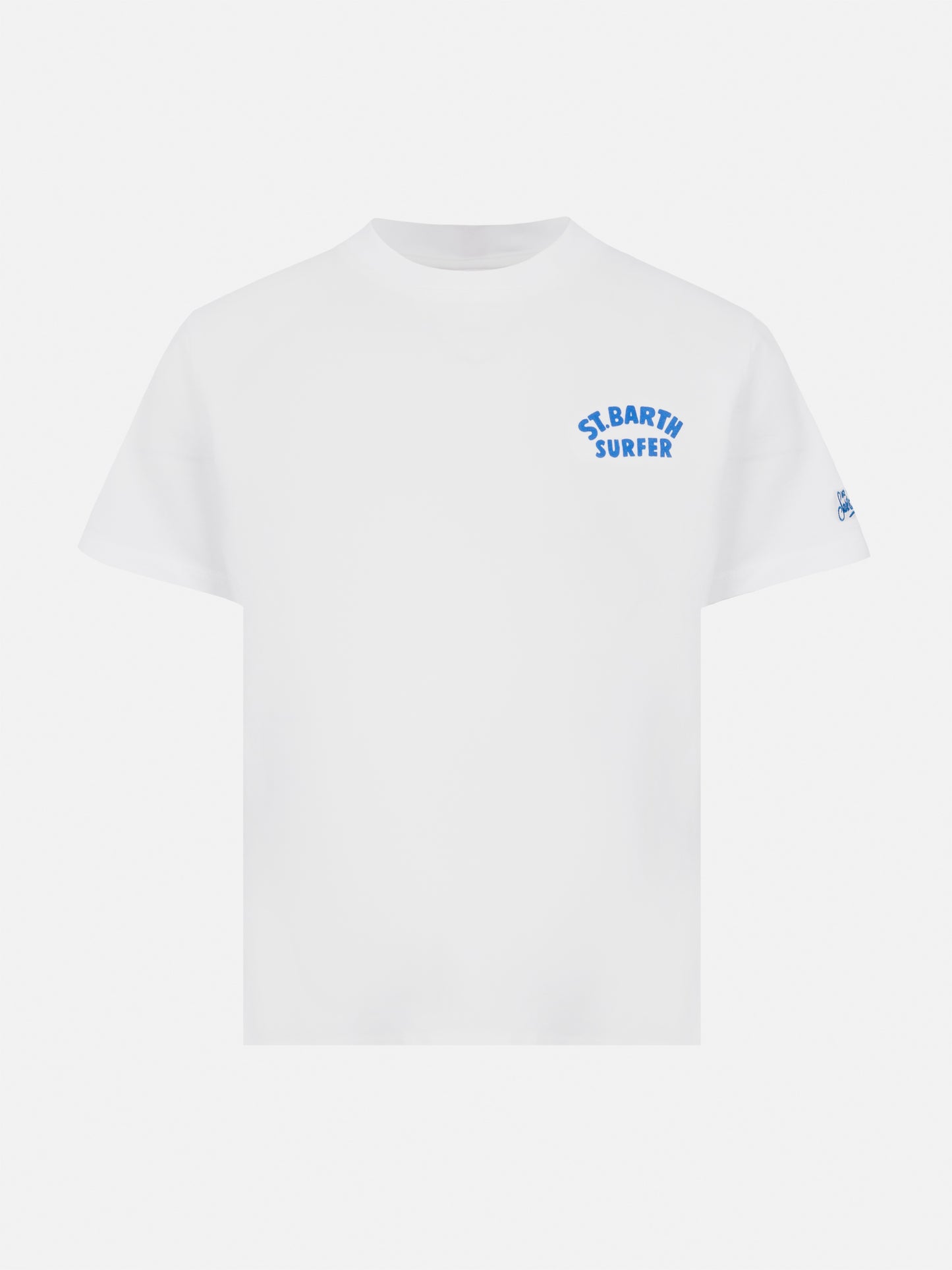 Cotton t-shirt with St. Barth surfer print