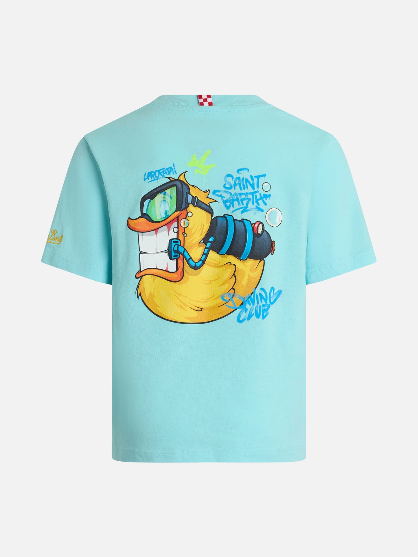 Boy cotton t-shirt with cryptopuppets ducky print | CRYPTOPUPPETS SPECIAL EDITION - MC2 Saint Barth