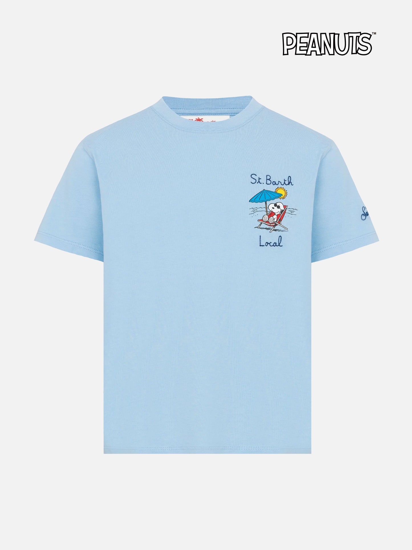 T-shirt in cotone con ricamo St. Barth local e stampa Snoopy | SNOOPY PEANUTS® SPECIAL EDITION
