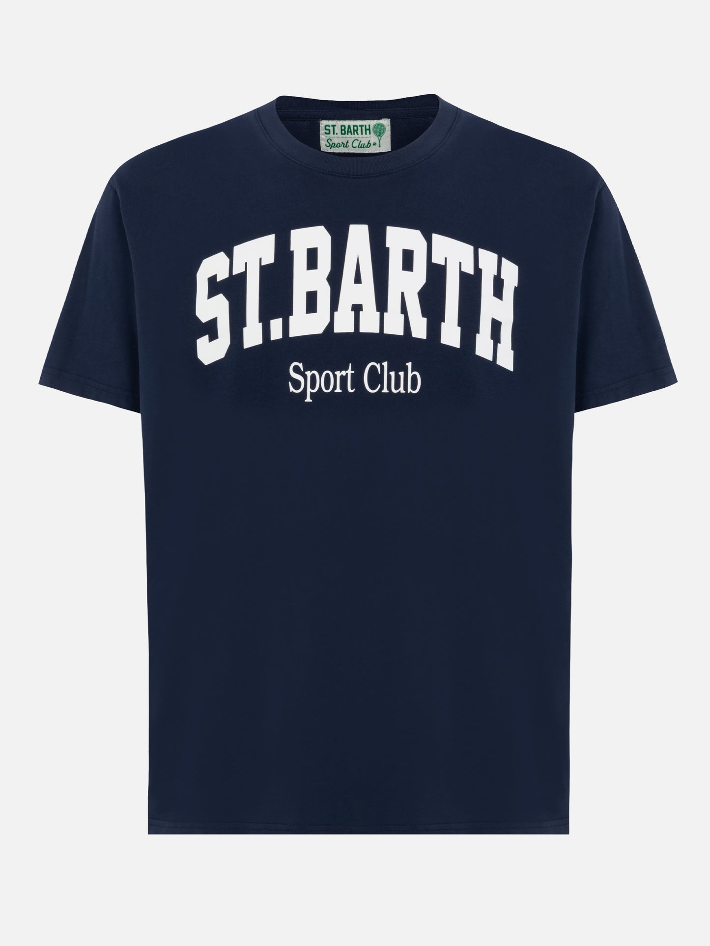 T-shirt Man in cotone organico con stampa St. Barth Sport Club